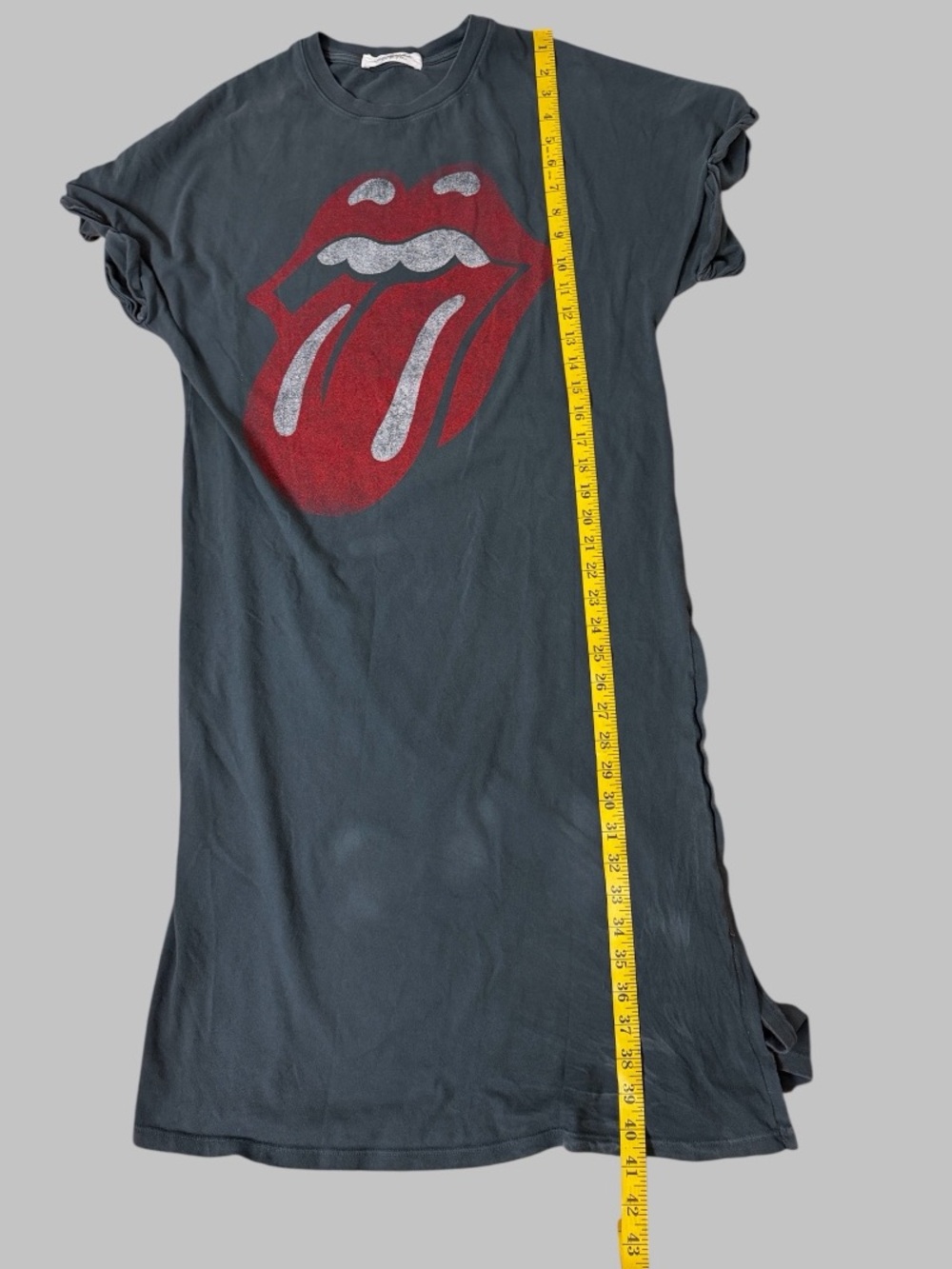 Daydreamer x Free People Charcoal Rolling Stones T-Shirt Dress - Picture 9 of 10
